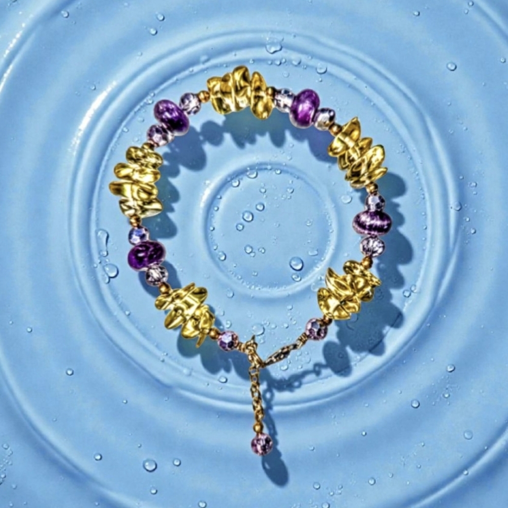 Citrine and Amethyst Bracelet
